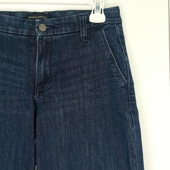BANANA REPUBLIC Women’s Dark Wash Trouser Jeans Size 27/4 Classic Versatile - Picture 6 of 11